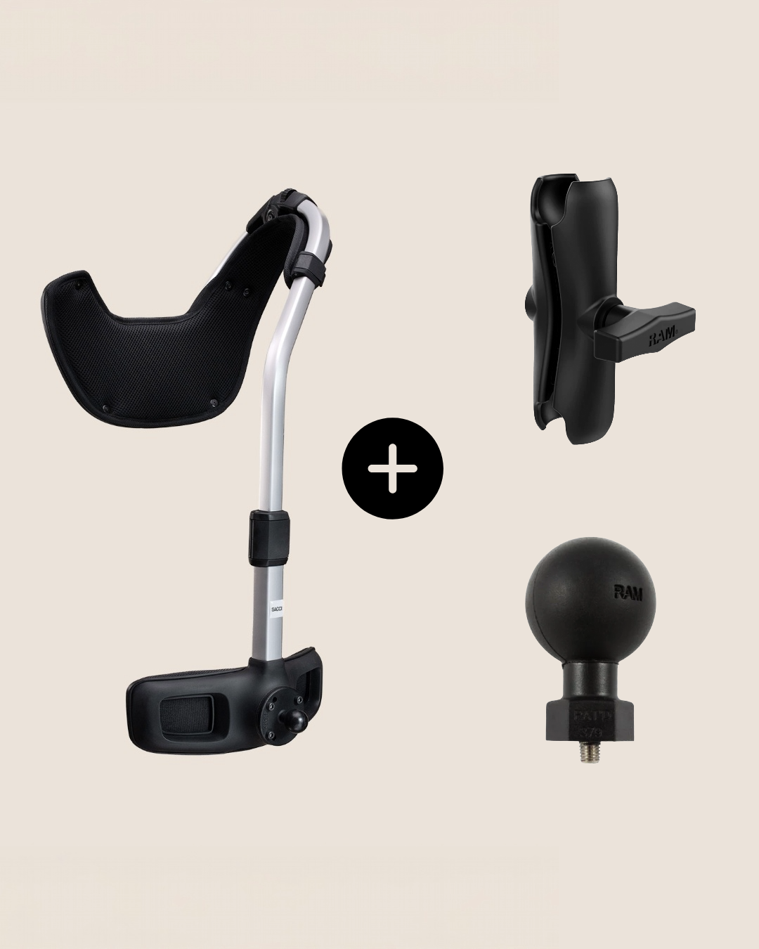 Hook II - incl RAM® double Socket Arm & 1/4 adapter